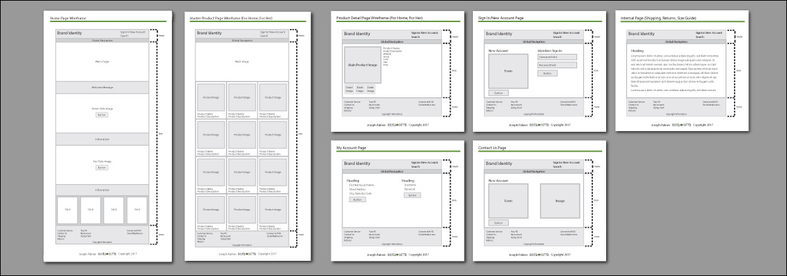 Website Wireframes