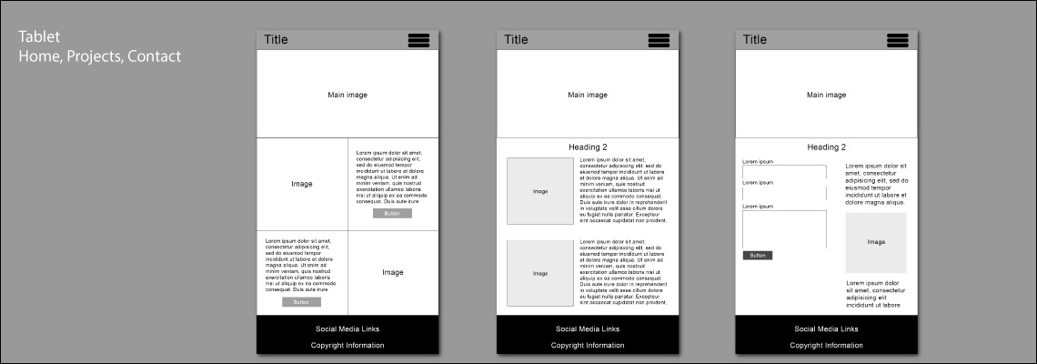 Website Wireframes