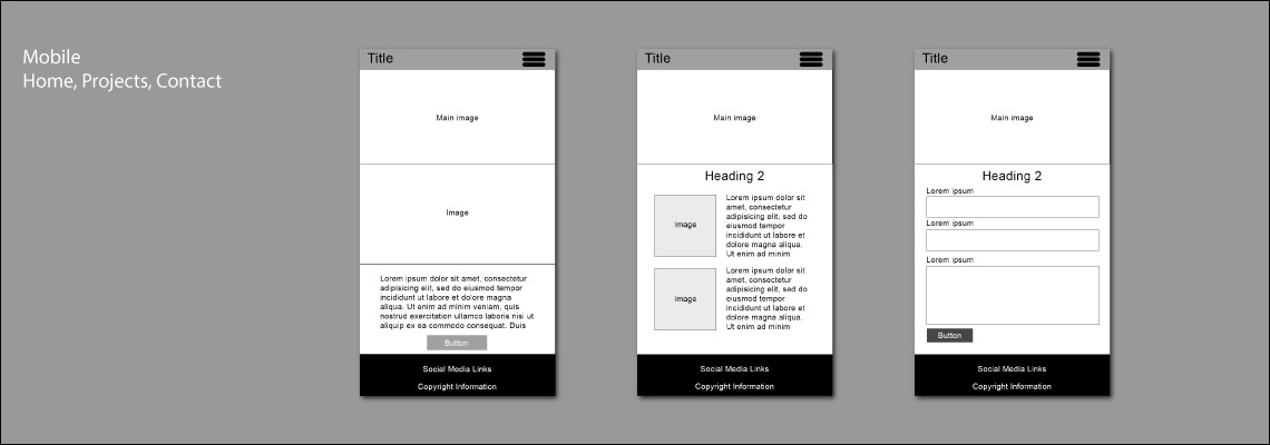 Website Wireframes
